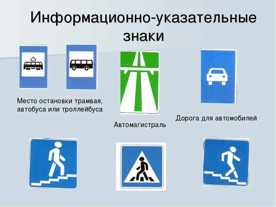 Пример информационных знаков