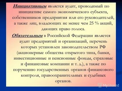 Инициативный аудит заключение