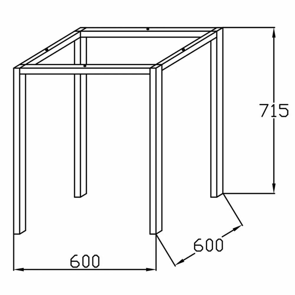 Высота подстолья для стола. Стол металл каркас 700х700 чертеж. Стол на мет каркасе. Каркас для обеденного стола. Стол металлический чертеж.