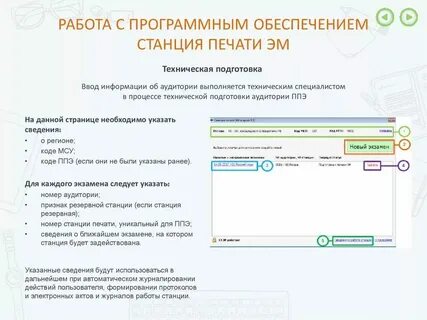Работа с программным обеспечением приложения это