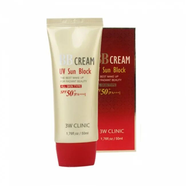 3w Clinic UV Sun Block BB Cream spf50+/pa+++ солнцезащитный ВВ крем. UV Sun Block BB Cream, 50ml. 3w Cream крем BB солнцезащитный UV Sun Block BB Cream, 50ml. ВВ крем для лица - UV Sun Block BB Cream [3w Clinic].