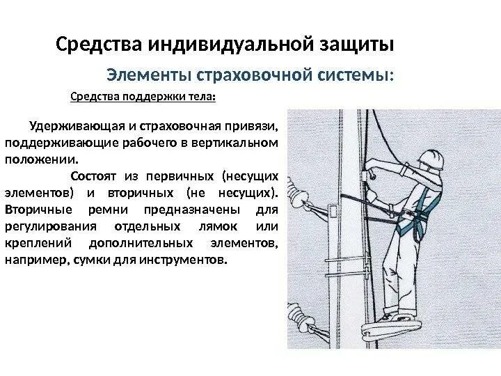 При использовании самостраховки работник должен иметь