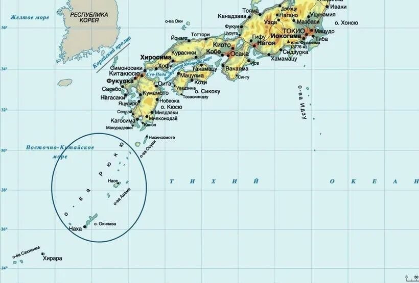 Остров Рюкю на карте Японии. Карта Японии Рюкю. Острова Рюкю Япония. Архипелаг Рюкю с островом Окинава. Японские острова на карте евразии