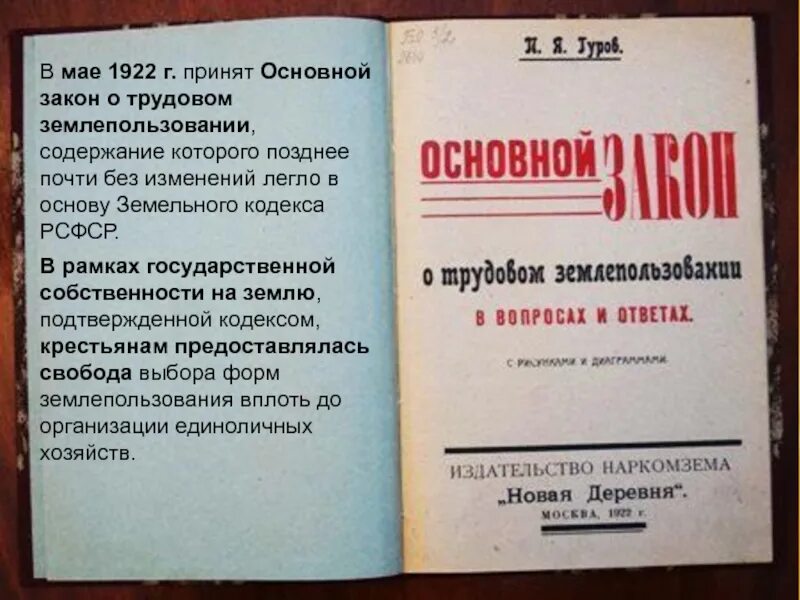 Кодекс о труде рсфср. Закон о трудовом землепользовании 1922. Кодекс законов о труде 1922 года. Законодательство землепользования. Земельный кодекс РСФСР.