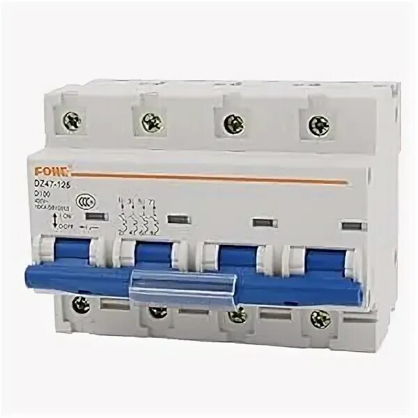 Автоматические выключатели 4 полюса. Modular circuit Breaker (MCB). Автомат 230/400v. MCB 3p-10a c curve din Rail Mount rohs. V3-5004 - AC circuit Breaker.