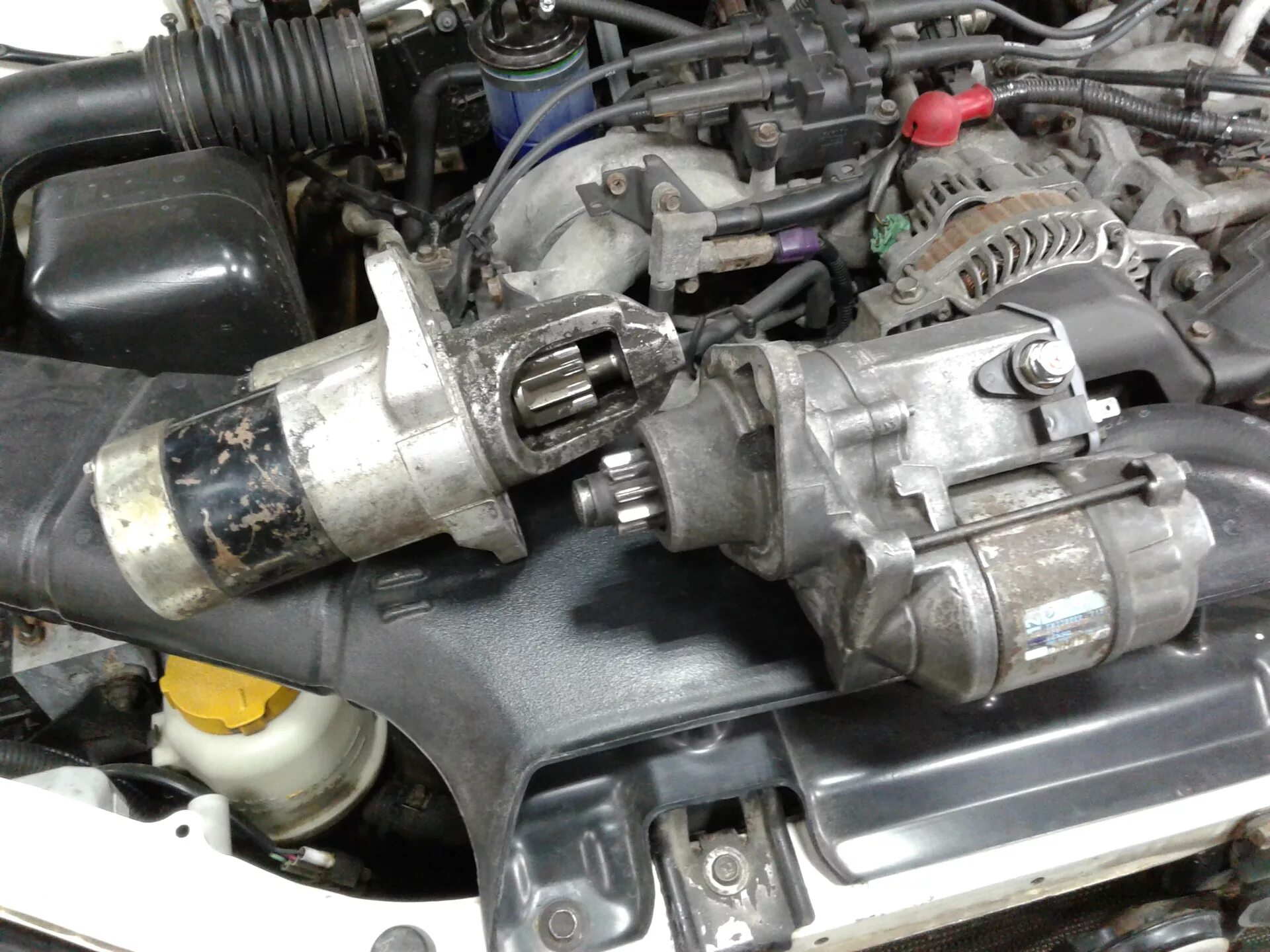 Замена стартера АКПП Subaru - Subaru Forester (SG), 2 л, 2003 года своими руками