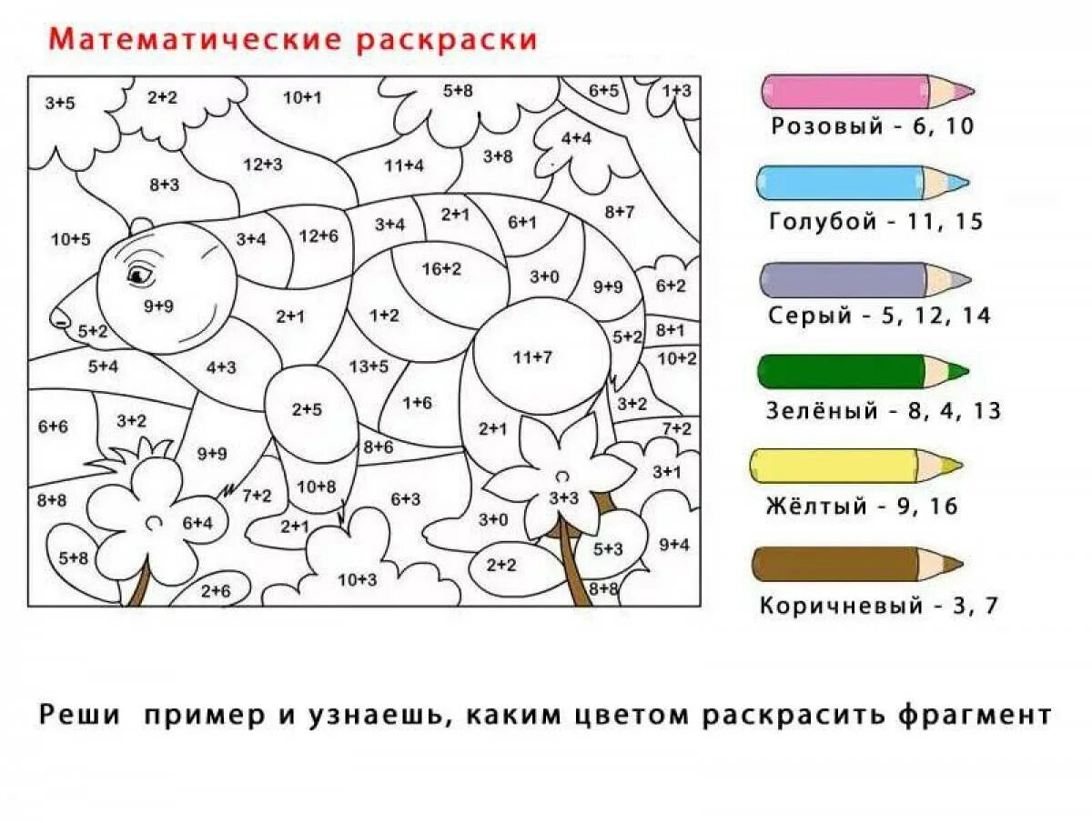 Реши и раскрась. Реши и раскрась для дошкольников. математическая раскраска. раскраска с примерами. раскраска с примерами для дошкольников.