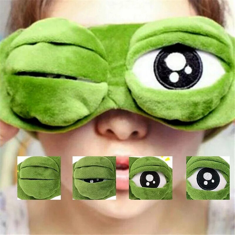 Маска для сна Pepe Frog. Маска для сна лягушка Пепе. Sad on Green. Маска пепе