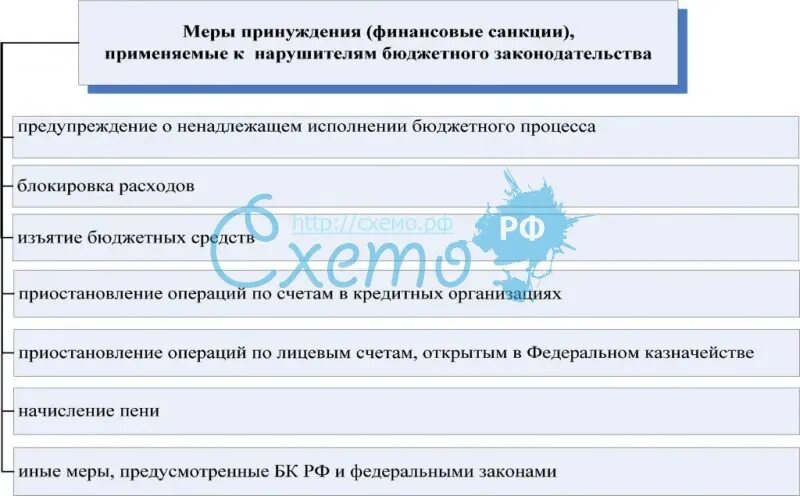 Налоговые меры принуждения. Меры государственного принуждения в финансовом праве. Меры применяемые к нарушителям бюджетного законодательства.