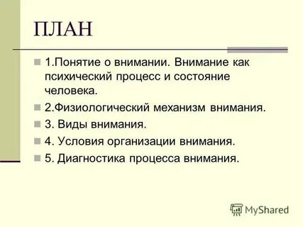 Органы процесса внимание
