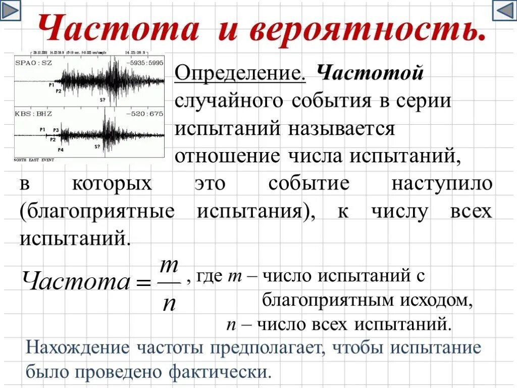 Частота и вероятность 7 класс