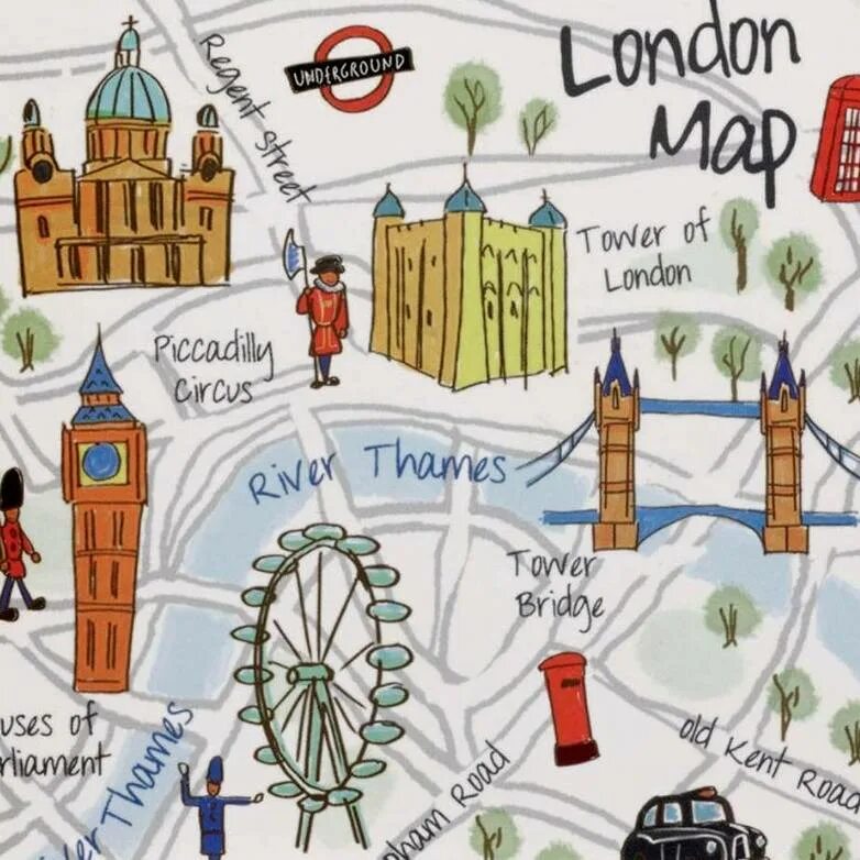 Лексика путешествий. Карта Лондона. Туристическая карта Лондона. Карта Лондона с достопримечательностями для детей. Карта достопримечательносьей Лондон.