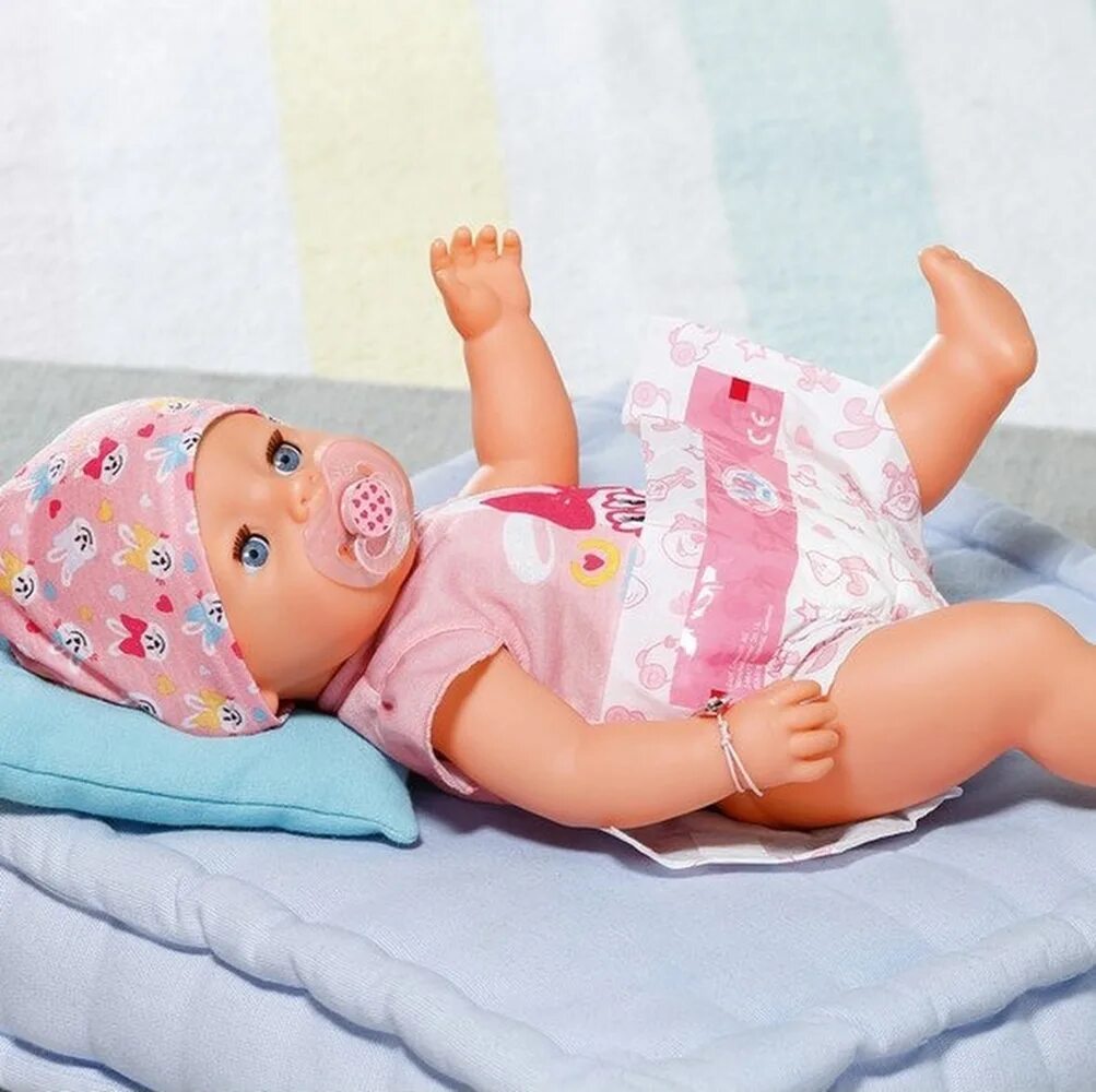 Интерактивная кукла Zapf Creation Baby Born Blue Eyes 43 см, 916-007 - купить по