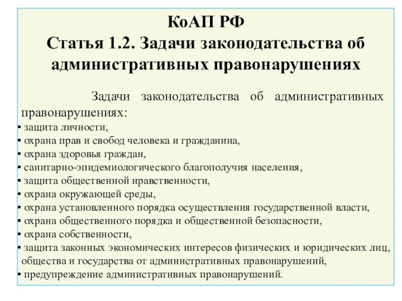 Коап примеры правонарушений. Задачи законодательства об административных правонарушениях схема. Принципы закон КОАП РФ. Понятие законодательства об административных правонарушениях.