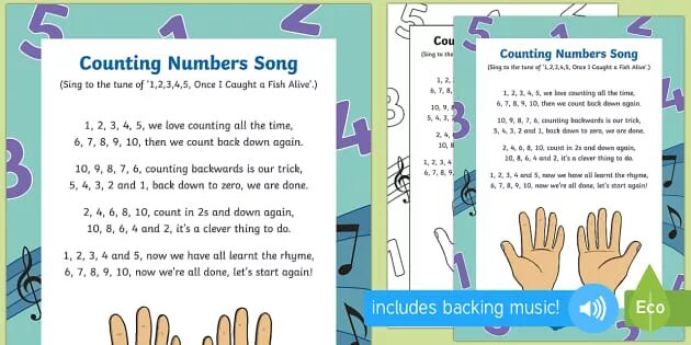 Count перевод. Песня number. Count Song 1-10. Number number песня. The sing 10