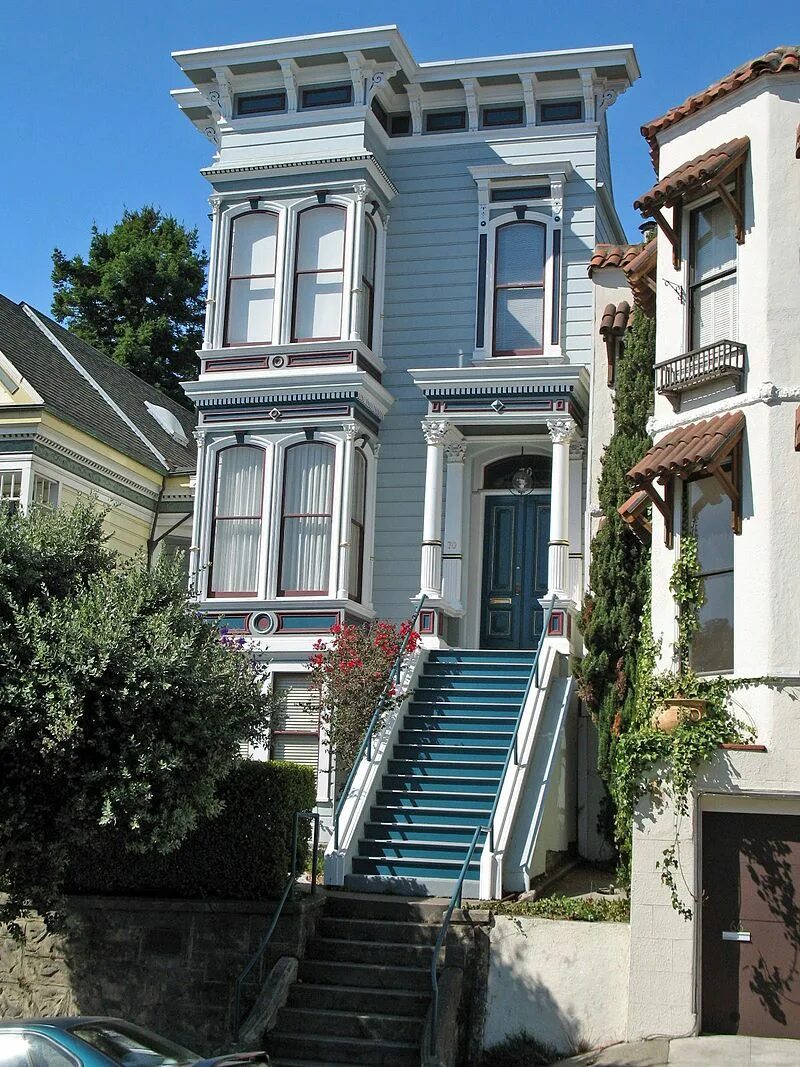 San house. Архитектурный стиль Italianate США. Pacific heights San Francisco. Most beautiful Houses in San Jose.