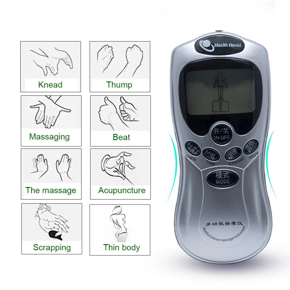 Digital therapy machine инструкция на русском. Массажер импульсный миостимулятор Health Herald. Health Herald инструкция. Health Herald инструкция на русском точки применения. Health Herald инструкция по применению.