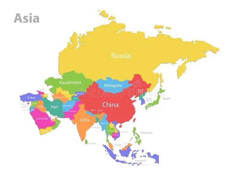 Asia name. Карта Азии вектор. Asia Map with names. Asia Map svg.