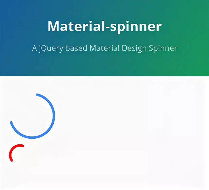 Spinner div. Progress Spinner example.