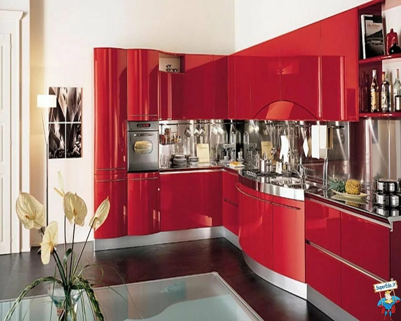 Красивые кухонные гарнитуры. Красные кухни. Кухня в Красном цвете. Современные кухонные гарнитуры. Красивая кухня цены