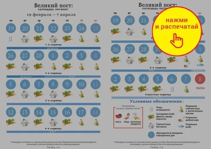Какие числа идет пост. Календарь великого поста. великий пост календарь питания. питание в пост 2025.