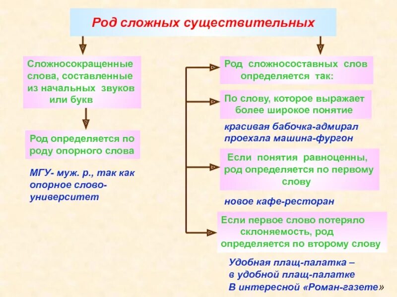 Связь род слова