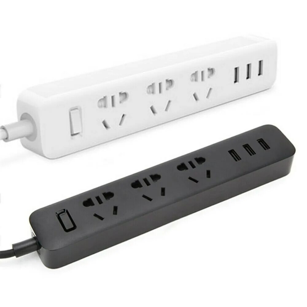 Сетевой фильтр адаптер. Удлинитель xiaomi mi power strip 3 розетки+3 usb, белый. удлинитель xiaomi mi power strip 3 (xmcxb01qm) 1.8 м. удлинитель xiaomi mi power strip (3 розетки+3 usb) черный. сетевой адаптер xiaomi mi power strip 3 sockets  3 usb ports, белый.
