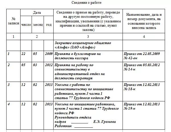 Увольнение по совместительству образец. Совмещение в трудовой книжке записей по совместительству. Уволена с совместительства запись в трудовой. Как внести запись о внутреннем совместительстве в трудовую книжку. Пример записи в трудовую книжку по совместительству.