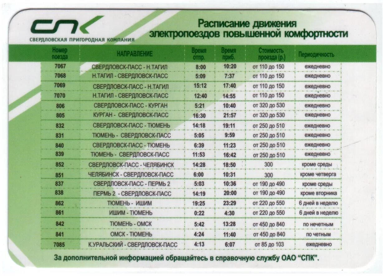 Расписание поездов. Летнее расписание электричек.