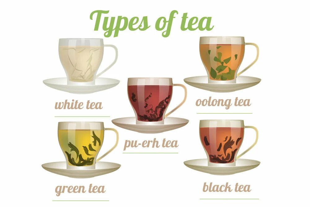 Как будет на английском чайная. Types of Tea. Виды английского чая. Разные сорта чая. Сорт чая рисунок.