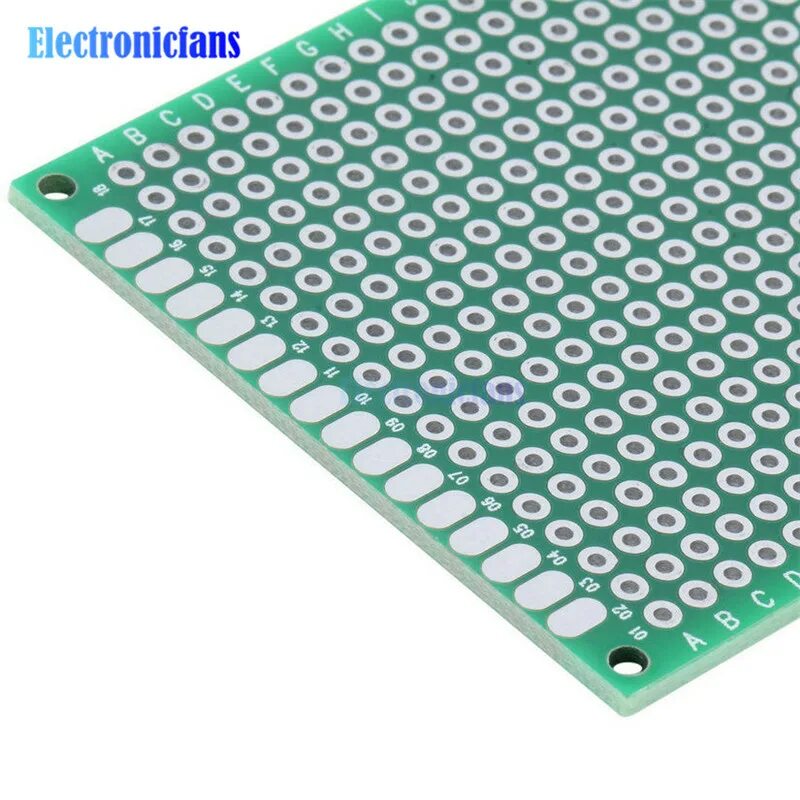 Макетная плата двухсторонняя 5х7см fr4. Текстолит fr4-2 1.0mm 50x50. Плата макетная, 70мм х 90мм, PCB(шаг2.54мм) PCB 70x90. Макетная плата двухсторонняя 10*10см. Металлизация отверстий