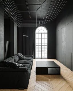 black design,interior design ,black interior,apartment,Studio apartment,stu...
