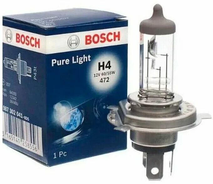 Bosch h7 12v 55w. Лампа Bosch h4 60/55 1987302041. Bosch h4 12v 60/55w. Лампа h4 12в 60/55вт Pure Light Bosch. Лампочка Bosch Eco h4 12v 60/55w 472.