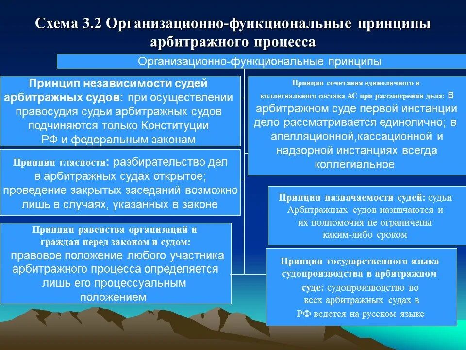 Принципы организации и деятельности арбитражных судов. Принципы организации и деятельности арбитражных судов