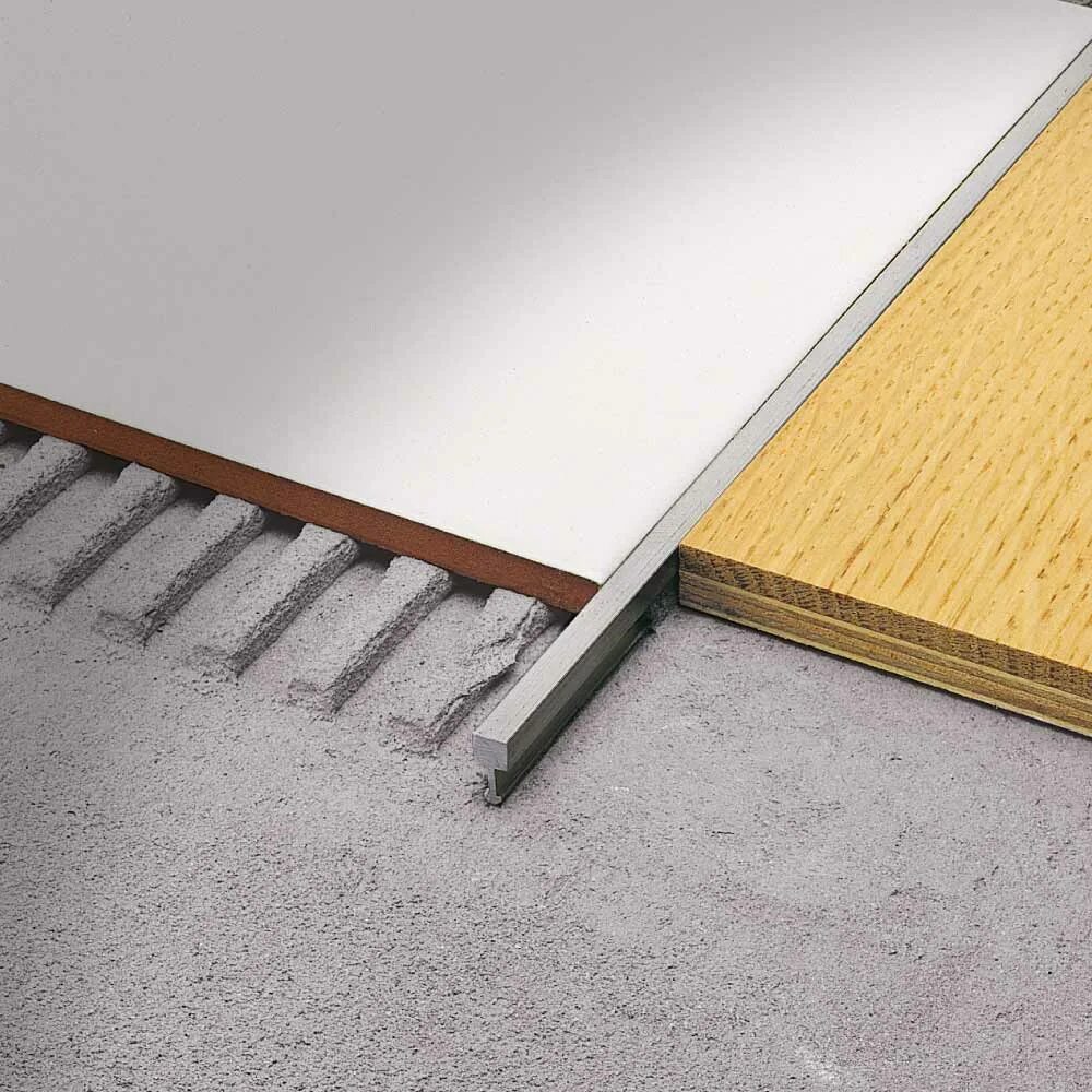 Cerfix proangle q - латунный профиль. Т-образный профиль для плитки и ламината. Порожек profilpas pba/10 - алюминий, порожек с перепадом 10 мм. St-pu fezard профиль из нержавеющей стали для плитки 0,8 мм. Т-образный профиль pcrac 14*9 нержавейка полированная progress profiles, 2,7 м.