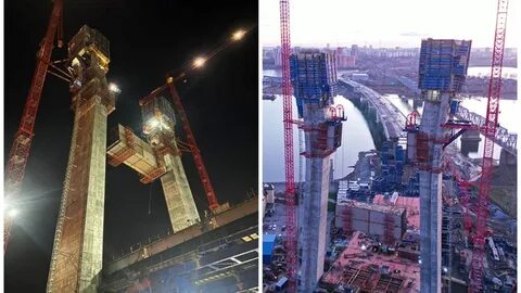 На построенном мосту время