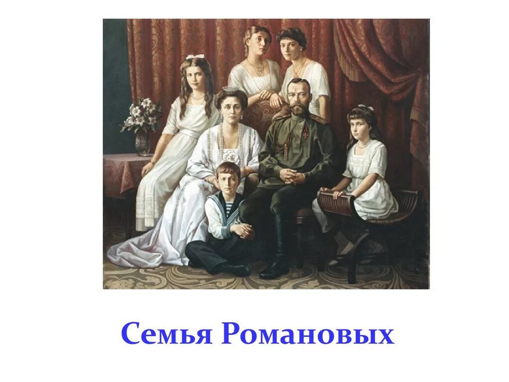 Информация о романовых. Царская семья романовых николая 2. портрет семьи николая 2. романовы семья николая 2. портрет царской семьи николая 2.