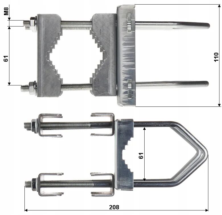 Cross Clamp. Clamp-on Crossover. Detail 60