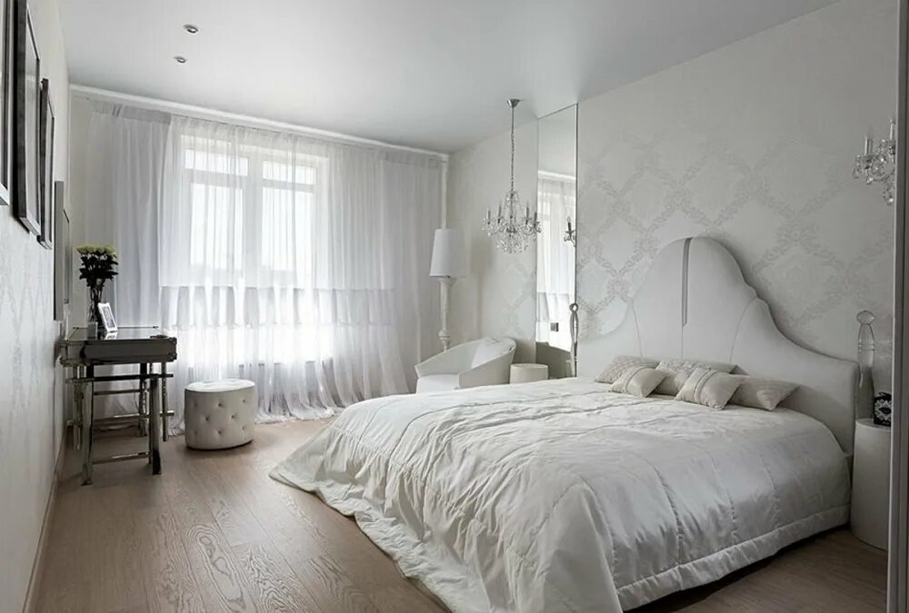 Обои для маленькой комнате фото. Дизайн спальни. Белый интерьер. Белая спальня. Интерьер белой спальни.