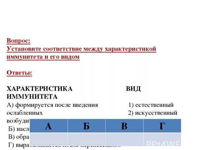 Установите характеристики между характеристиками. Устновите соответствие между видомиммунитета и его характиристикой. Соответствие между видом иммунитета и его характеристикой. Установите соответствие между характеристиками. Установи соответствие между характеристикой виды иммунитета.