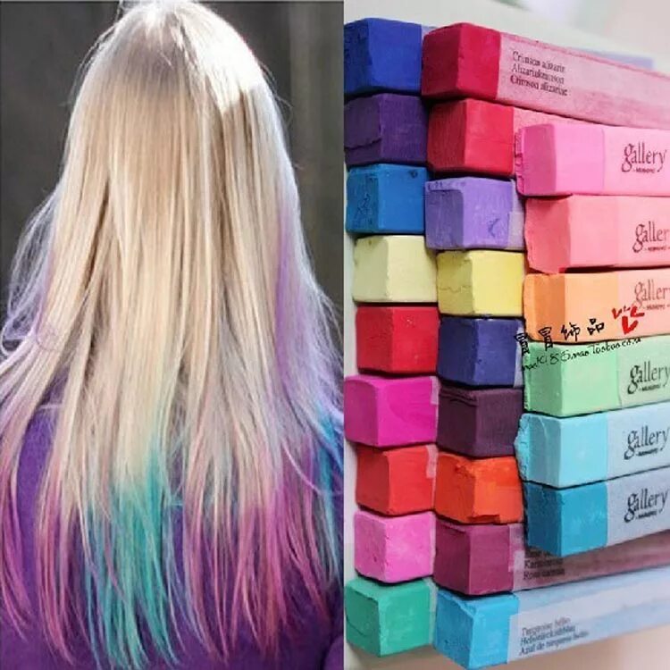 Краска для волос разноцветная. Окрашивание волос в яркие цвета. Мелки для волос. Светло цветная краска для волос.