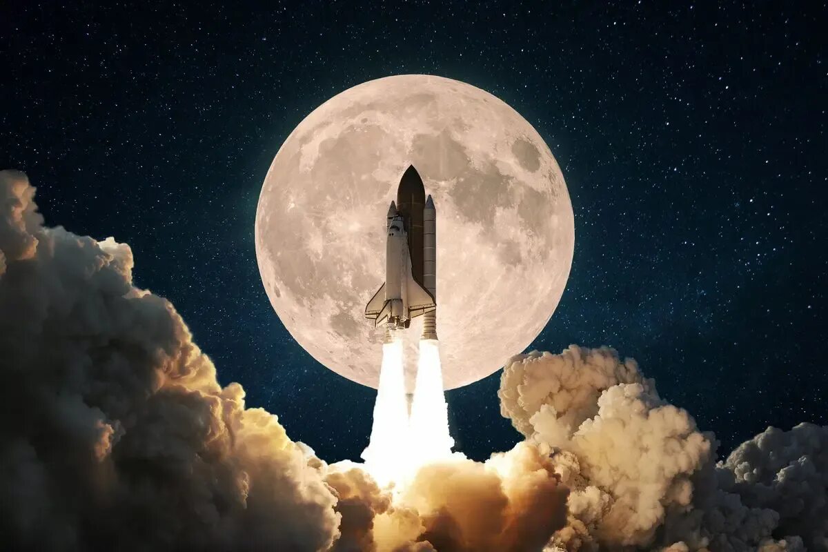 Время долететь до луны. Ракета космос Луна. Ракета на Луне. Ракета в космосе. Космос ракета планеты.
