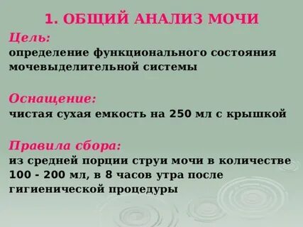 Анализ мочи 2 порции