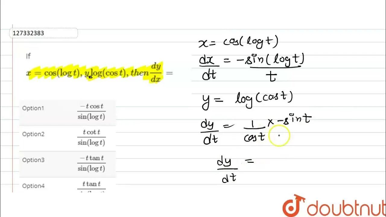 Log cosx 1 2 2. Найти dy/DX если x e -t cost y e t cost. Cosx=logx. Найди число t если logt. Log cos.