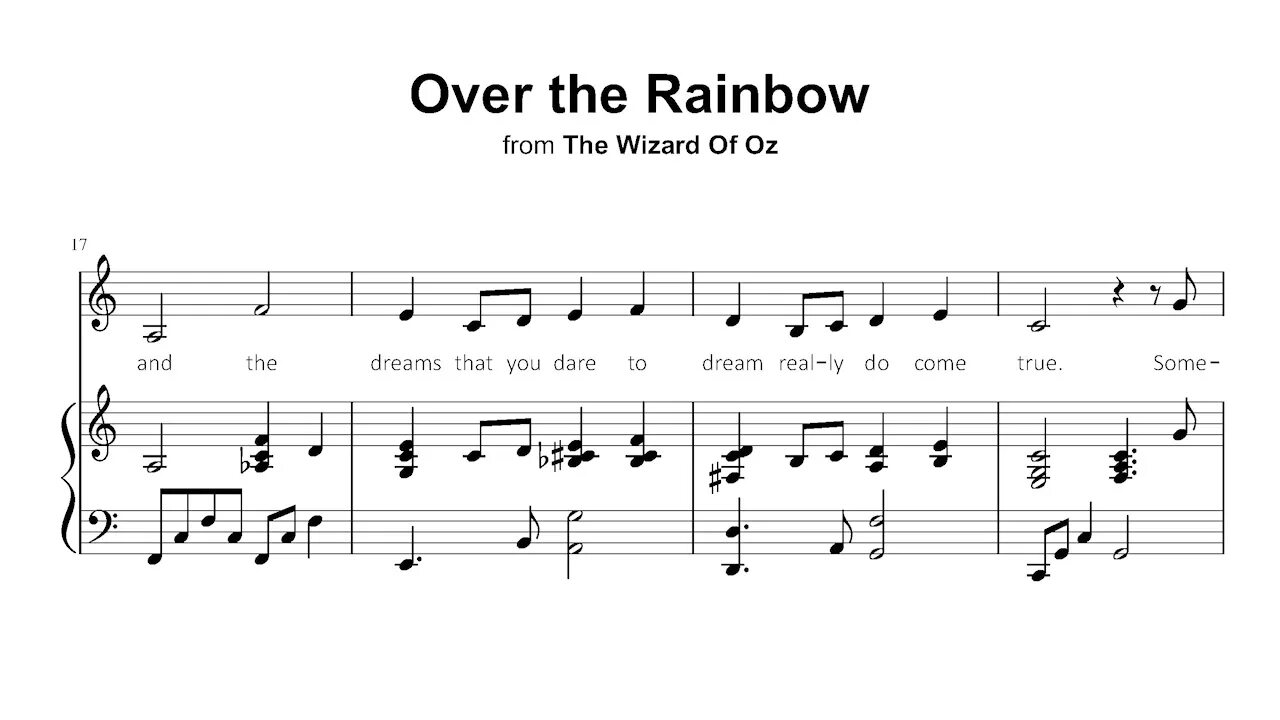 Песня over the rainbow. Somewhere over the Rainbow. Somewhere over the Rainbow Ноты. Over the Rainbow Ноты. Somewhere over the Rainbow Song.