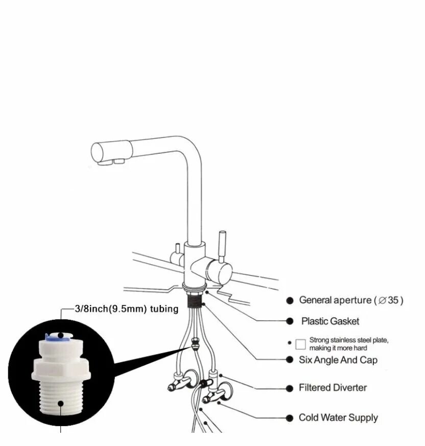 подключение питьевого крана. кран аквафор 3/8. подключение питьевого крана. фильтр аквафор схема сбора крана. схема подключения трубки к крану питьевой воды.
