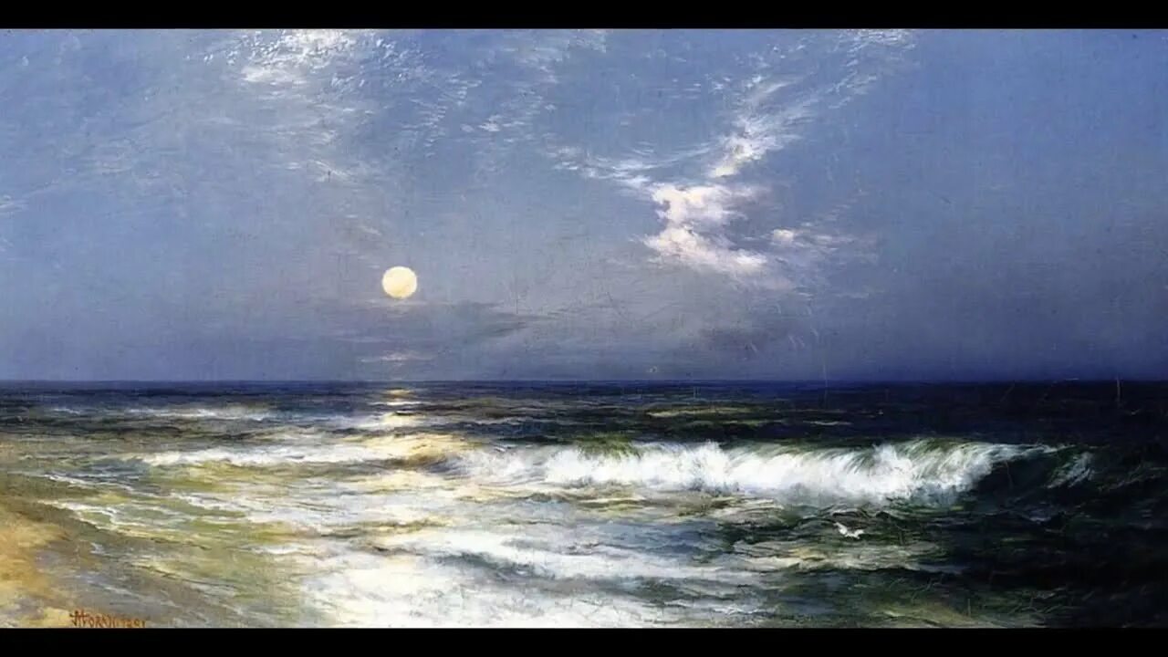 О ком произведение море. Лунный свет Дебюсси картина.