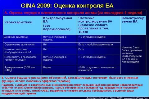Бронхиальная астма шпаргалка