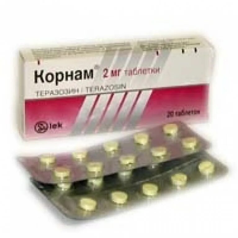 2мг №20. корнам таб. корнам таб. теразозин корнам. 5мг №20.