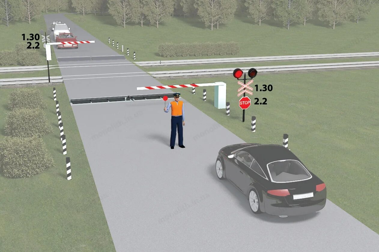 Препятствий на транспортном средстве. Движение через железнодорожные переезды. Железнодорожный переезд ПДД. Разметка шлагбаума. Правила проезда переезда.
